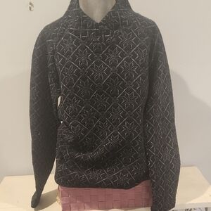 Dressy sweatshirt with Silver Threads From TALBOTS